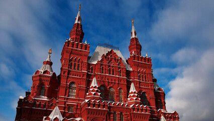 The State Historical Museum on Red Square in Moscow