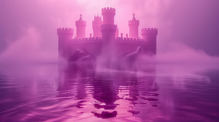 A mystical castle enchanted background cinematic photography