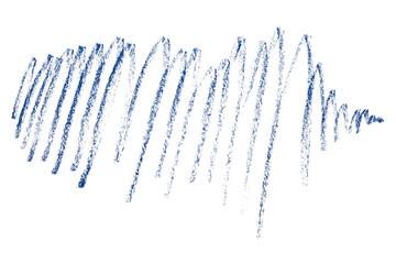 blue pencil strokes isolated on transparent background
