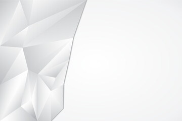 WHITE AND GRAY LOW POLY ABSTRACT BACKGROUND VECTOR	
