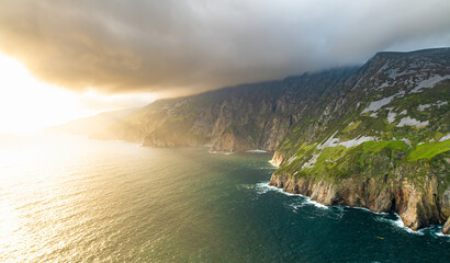 Slieve League, Irelands highest sea cliffs, located in south west Donegal along this magnificent...