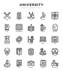Universityl web icons in Lineal style.