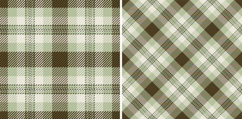 Textile texture plaid of vector check fabric with a seamless tartan pattern background. Set in nature colors for book cover design ideas.