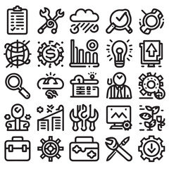 icon set file vector illustration line art 
