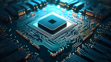 Fototapeta premium Central computer processor CPU concept