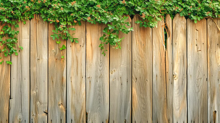 Ivycovered wooden picket fence adding charm to the home