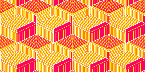 Abstract Geometric Halftone Seamless Pattern Vector