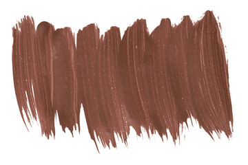 Shiny brown brush watercolor painting isolated on transparent background. watercolor png