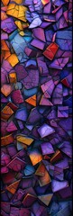 Fototapeta na wymiar Abstract Textured Colorful Tiled Wall in the Style of Luminous 3D Objects - Dark Violet and Sky Blue Cubist Geometric Fragmentation Digitally Enhance Background created with Generative AI Technology