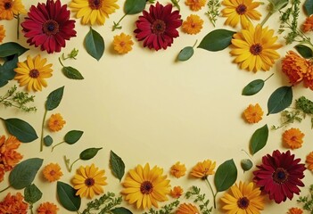 Obraz premium frame of flowers