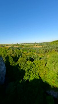 Amazing Jurassic highlands of limestone rocks in Poland by FPV drone.