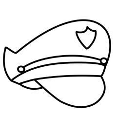 police hat line icon