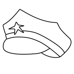 police hat line icon