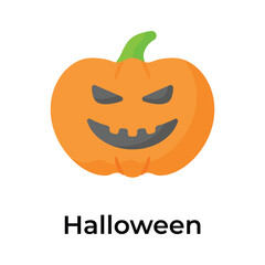 Creatively crafted unique icon of scary pumpkin in editable style, halloween concept