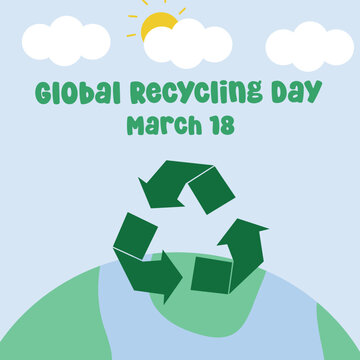 vector graphic of Global Recycling Day ideal for Global Recycling Day celebration.