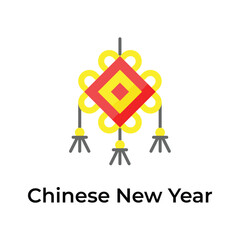 Be the owner of amazing icon of chinese knot in modern style, Chinese new year elements