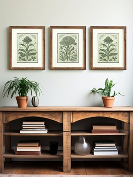 Vintage-Inspired Art Nouveau Prints: Farmhouse Rustic Wall Decor with Timeless Patterns