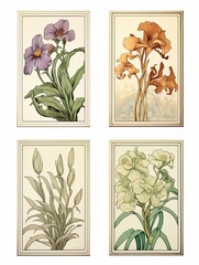 Vintage Art Nouveau Prints: Botanical Nature Artwork & Classic Flourishes