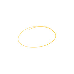 Hand Drawn Golden oval