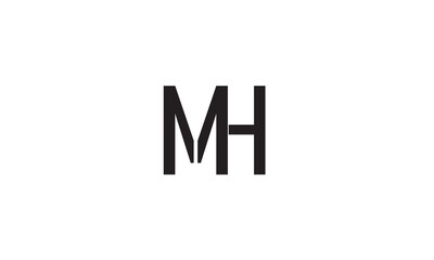 MH, HM, M , H , Abstract Letters Logo Monogram	