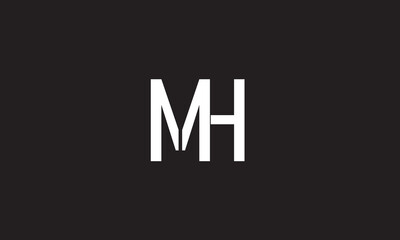 MH, HM, M , H , Abstract Letters Logo Monogram	