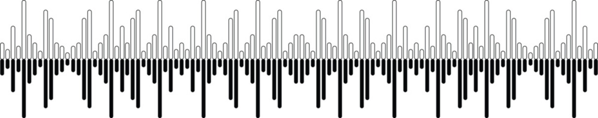 Sound Wave Equalizer,Music Player, Video Editor, Voice Message in social media chats, voice assistant,podcast, recorder. vector illustration