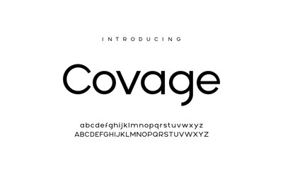 Sans serif typography font vector. Modern clean regular character set. Creative alphabet simple typeface. geometric letter type style. Logo art banner poster flyer billboard text graphic design