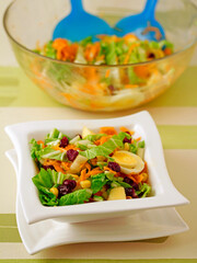 Chinese cabbage salad with cranberries.