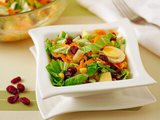 Chinese cabbage salad with cranberries.