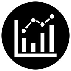 Line chart Vector Icon Design Illustration