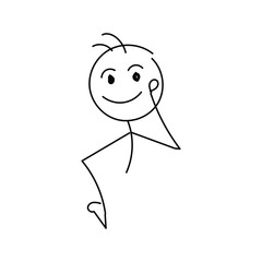 Funny Stick figure hand drawn style for print or use as poster, card, flyer, tattoo or T Shirt design