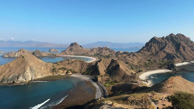 Panorama of Padar Island in Komodo National Park, Indonesia