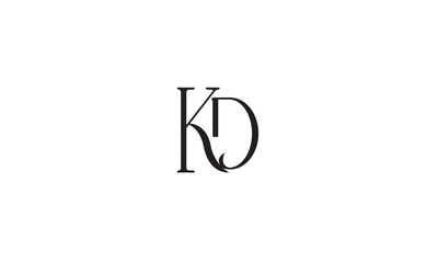 KD, DK , K , D , Abstract Letters Logo Monogram	