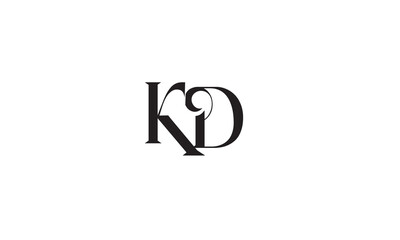 KD, DK , K , D , Abstract Letters Logo Monogram	