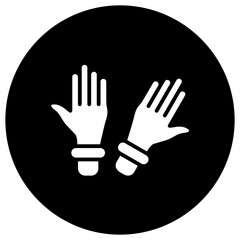 Fototapeta premium Gloves Vector Icon Design Illustration