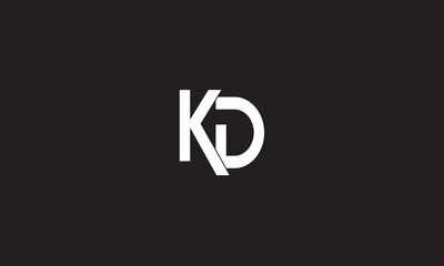 KD, DK , K , D , Abstract Letters Logo Monogram - obrazy, fototapety, plakaty