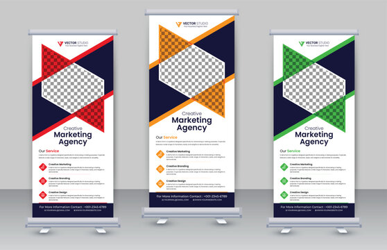 Professional corporate rollup, stand banner design