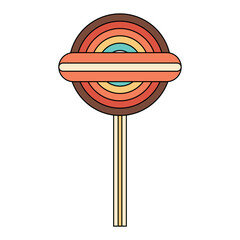 Lollipop, Retro round spiral candy on stick