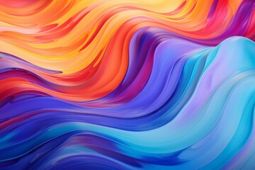 Obraz premium Energetic and Vibrant Waves of Liquid Color, Blending Seamlessly to Form a Visually Striking Backdrop, Generative AI 