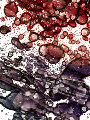 Author's artistic abstractions. Watercolor and alcohol inks. Modern art. Processed in Photoshop