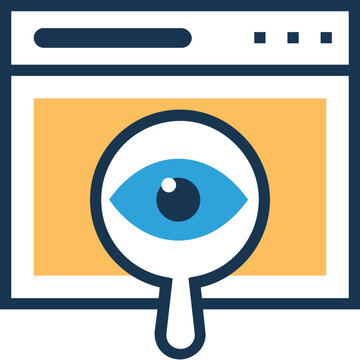 Flat editable icon of visibility 