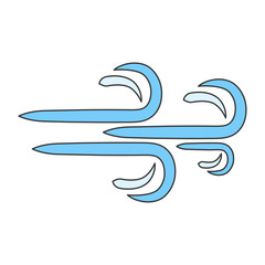 Air wind blowing Weather on isolated white background