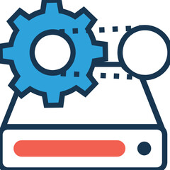 An icon of data management flat design 