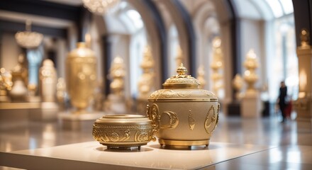 Inside luxury museum interior