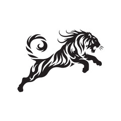 Roaring tiger logo design vector illustration