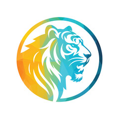 Naklejka premium Roaring tiger logo design vector illustration