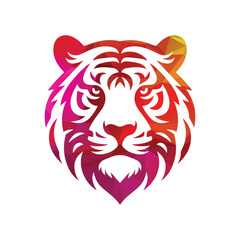 Roaring tiger logo design vector illustration