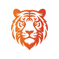Roaring tiger logo design vector illustration