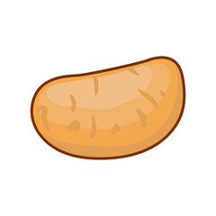 Cute potato icon isolated on white background.