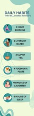 DAILY HABITS THAT WILL CHANGE YOUR LIFE INFOGRAPHIC